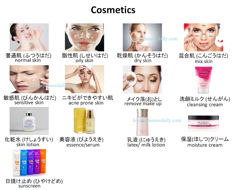 Japanese vocabulary on cosmetics - Japanese words by theme