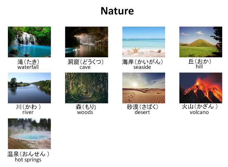 Japanese vocabulary about nature - Japanese words by theme